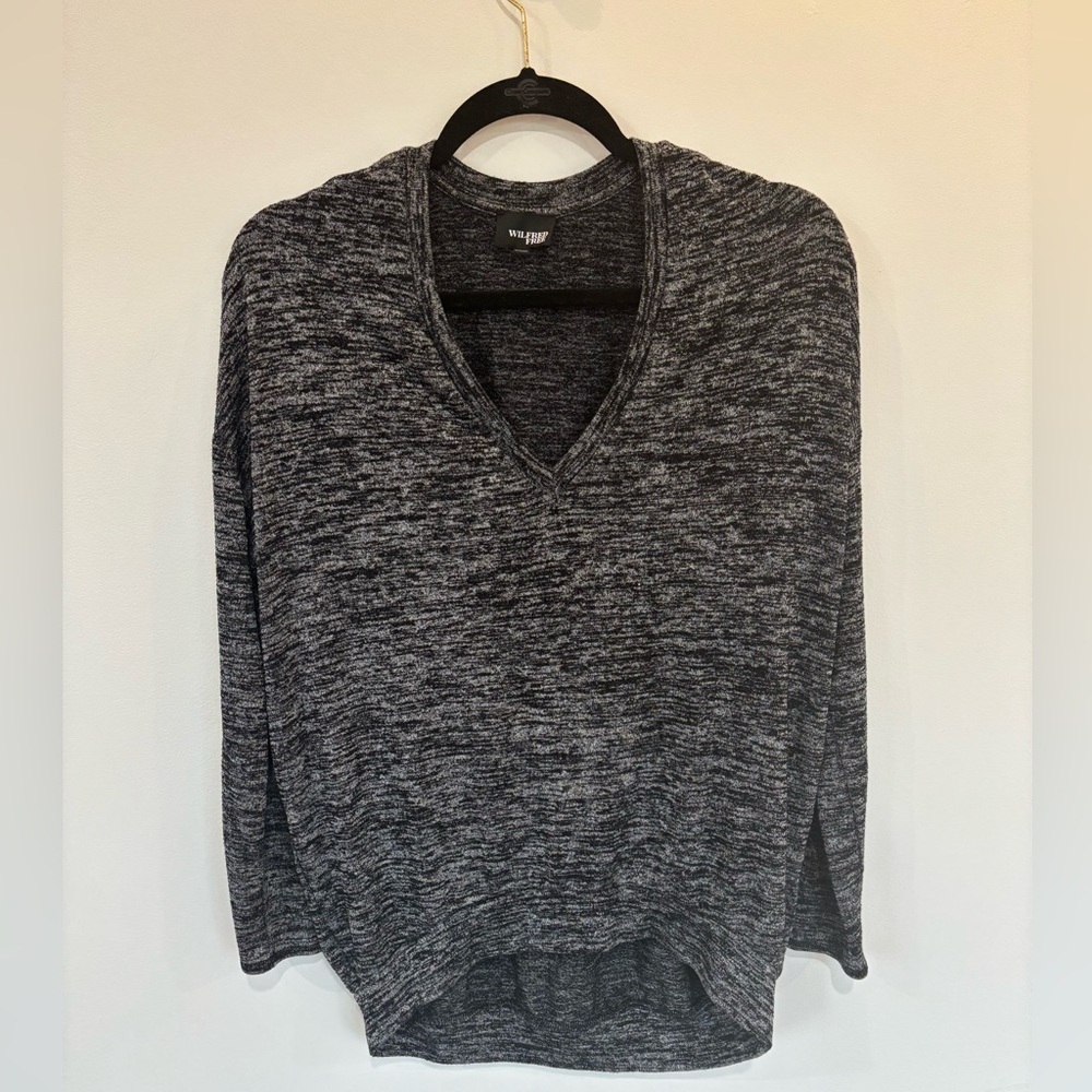 Aritzia Wilfred Free Devinette Marled Long Sleeve Top
